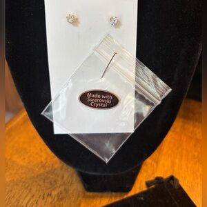 Swarovski crystal clear stone with gold tone finish